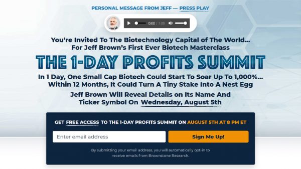 Jeff-Brown First-Ever-Biotech-Masterclass